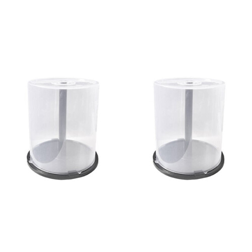 2X Large Capacity CD/DVD Storage Container Clear Plastic DVD Holder Compact Disk Organizer for Home Office Shelf