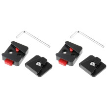 2X  V-Lock Quick Release Plate Kit with Female V-Dock and Male V-Lock for V-Mount Batteries