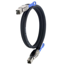 2X Câble D'Interconnexion  SAS 3.0 HD SFF-8644 avec Carte D'Interface IC Vers SAS SFF-8644, Câble D'Extension Externe 12G