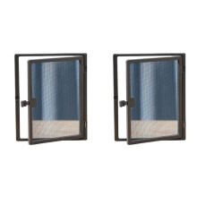 2X Mosquitera para Ventana Pequeña, Mayor Resistencia Al Viento, Fácil Instalación, Color Gris