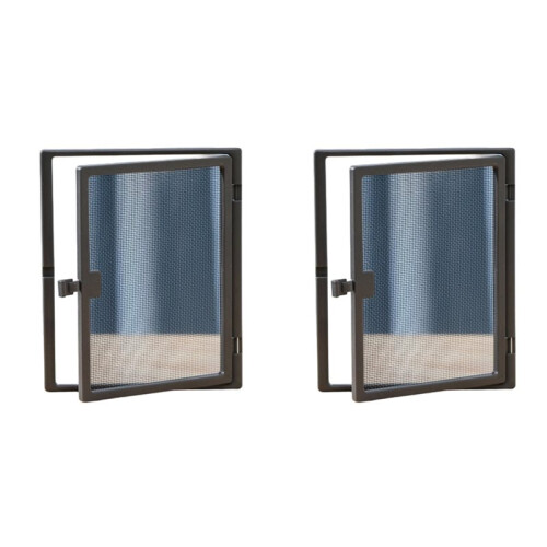 2X Window Screen with Small Window, Enhanced Wind Resistance, Easy Installation Grey