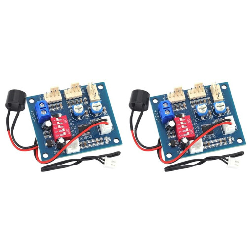 2X PWM PC CPU Fan Speed Controller with Temperature Probe,  12V 5A - Stlxy