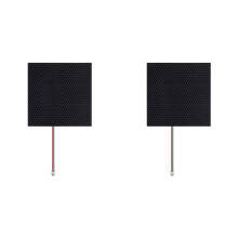 2X 7.3V 0.8W PET Mono Crystalline Solar Panel 70mmx70mm Waterproof with Wires for DIY Solar Light