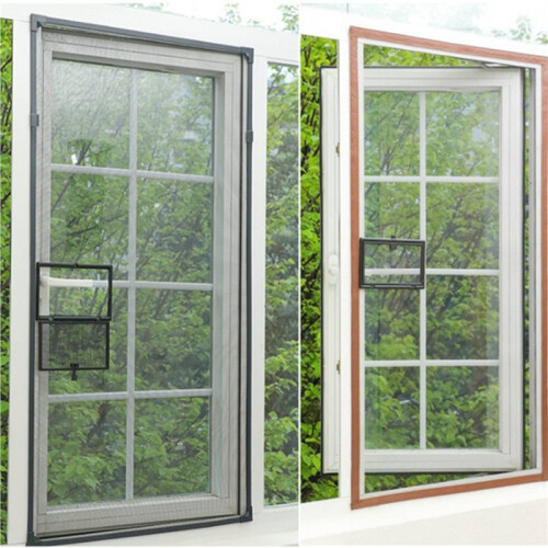 2X Window Screen with Small Window, Enhanced Wind Resistance, Easy Installation Grey 2