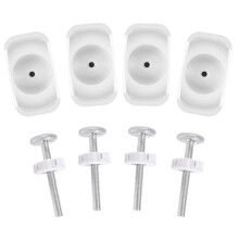 Adaptateur de Portail 8 Pièces Tige Filetée de Portail Pièces de Rechange pour Portail à Pression Kit de Boulons Montés à Vis pour Portails pour