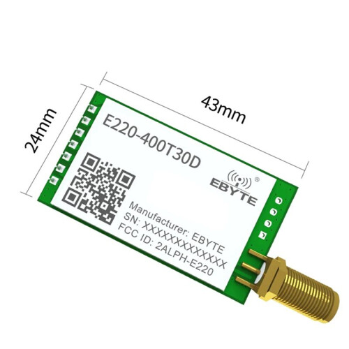 2X EBYTE E220-400T30D LoRa LLCC68 433MHz Wireless Module 30dBm Long Range 10km SMA-K UART RSSI Transmitter Receiver 2