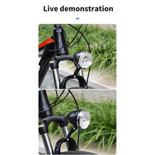 2X 3 LED Retro Bicycle Headlight Flashlight 3 Light Modes Front Light Vintage MTB Cycling Accessories