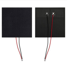 2X 7.3V 0.8W PET Mono Crystalline Solar Panel 70mmx70mm Waterproof with Wires for DIY Solar Light