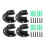 8PCS Closet Rod Brackets Support Flange Holders with Screws U Shaped Wardrobe Bracket Pole Socket End Caps for 32mm Rods 2