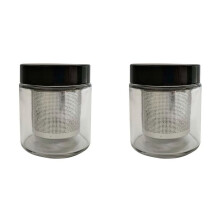 2X Copa de Lavado de Diamantes, Reloj, Piezas Pequeñas, Limpieza de Piedras Preciosas, Tarro de Cristal, Olla con Tamiz