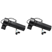 2X Motorcycle 3-Speed Electric Bike Scooter Speed Control Throttle Twist Grip Handlebar Accelerator