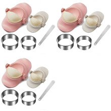 6X Dumpling Maker, Dumpling Dough Press Mold Set with Cutter and Stuffing Spoon, Kitchen Gadget for Empanada
