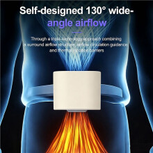 2X T510 Portable Waist Fan Strong Airflow Rechargeable Clip  Fan Portable  Fan for Outdoor Camping Fishing