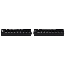 2X XLR 1x8 Balanced Audio Splitter 1 in 8 Out 3 Pin XLR Audio Splitter Audio Signal Splitter Box