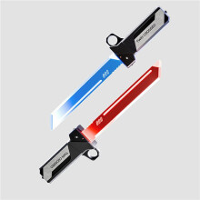 2X Red and Luminous Double Sword Toy, 2-in-1 Stretchable Light Sabers for Kids, Role Cosplay Battle Toy