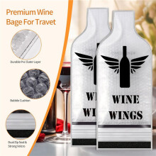 Wine Bags for Travel, 12 Pack Reusable Wine Bottle Travel Protector Bags, Airplane Car Cruise,Double Layer Leak Proof