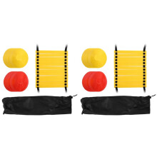 2X Sports Speed Agility Training Set 10 Disc Cones and Agility Ladder for Football Basketball Rugby Track