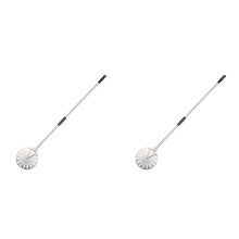 2pcs 9 Inch Stainless Steel Pizza Turning Peel with 56 Inch Overall Long Pizza Shovel Alloy Handle Pizza Oven Shovel