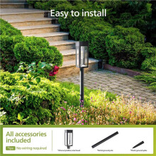 12 Packs Solar Pathway Lights Outdoor, Glass Metal Led Garden Landscape Lightings, 3000K Warm White, Waterproof for Yard