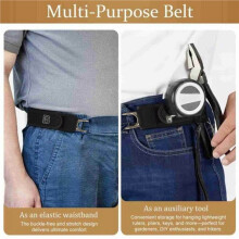 8PCS Invisible Side Belt No Buckle Belt Women Men,Without Buckle Elastic Stretch Mens Adjustable Belts Pants Jeans