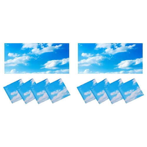 8 Pcs Fluorescent Light Covers,Light Covers for Ceiling Lights Classroom, Magnetic Light Filters for Office 1