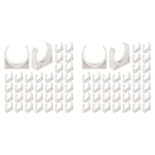 100 Pack 2 Inch U-Shaped PVC Water Pipe Clamps Clips Pipe Hangers Holder Pex Tubing Clamps Plastic Water Pipes Support