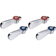 Faucet Parts Kitchen Faucet Handle Replacement Kit - 4 Pack Lever Handles 0.43 Inch Round Stem Hole for Kitchen, Laundry