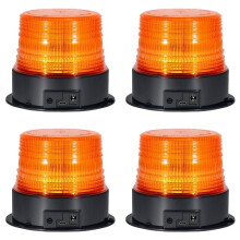 4X Magnetic Wireless Beacon Light, Rechargeable Emergency Flashing Warning Battery Operated Strobe Lights