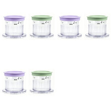 6pack Ice Cream Maker Dessert Cups with Lids for FastFreeze 5-in-1 Ice Cream Green