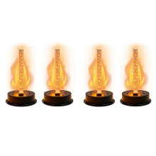 4 Pcs Solar Light Replacement Top with Flickering Flame(Waterproof Solar Panel Lantern Light ) Replacement Parts