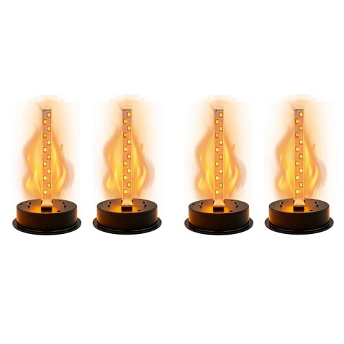 4 Pcs Solar Light Replacement Top with Flickering Flame(Waterproof Solar Panel Lantern Light ) Replacement Parts