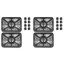 4X for Foodi DZ401 DZ550 10QT DualZone Air Fryers Replacement Grill Pan with Rubber Bumpers, Dishwasher Safe