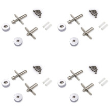 4X 360 Degrees Conceal Pivot Hinge Set for Wood Slats Grill Screen Partition Divider