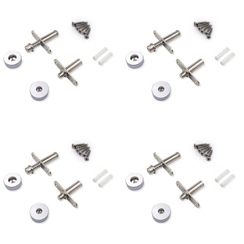 4X 360 Degrees Conceal Pivot Hinge Set for Wood Slats Grill Screen Partition Divider