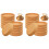 24-Pack Round Cork Coasters (10 cm) - Extra-Thick Cork Coasters with Raised Edges - Reusable, for Home, Restaurants 1