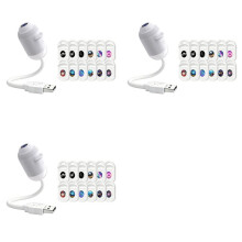 3X 12 in 1 USB HD Star Projection Lamp Night LED Atmosphere Light Plug & Star Projector LED Nightlight Lamp