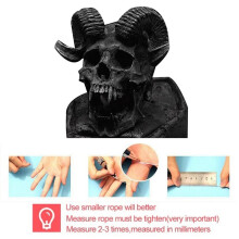 2X Retro Punk Satan Goat Skull Anillo de Locomotora de Acero Inoxidable Anillo de Joyería Gótica de Moda para Hombres Cráneo Personalidad US11