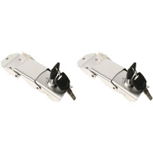 2X Motorcycle Trunk Lock Hinge with Detachable Stainless Steel Buckle