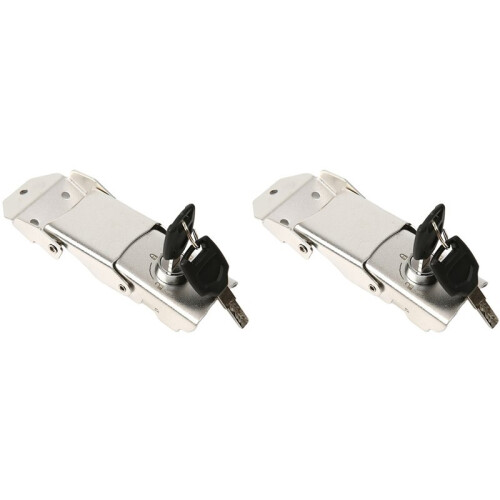 2X Motorcycle Trunk Lock Hinge with Detachable Stainless Steel Buckle