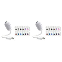 2X 12 in 1 USB HD Star Projection Lamp Night LED Atmosphere Light Plug & Star Projector LED Nightlight Lamp
