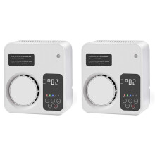 2X Air Purifiers Negative Ion Indoor Intelligent Formaldehyde Odor Removal Deodorizer Air Cleaner EU Plug