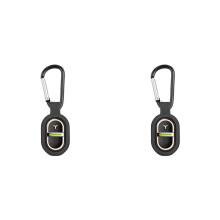 2pcs Ultrasonic Mosquito Repellent with Carabiner Anti-Mosquito Bite Pendant for Outdoor Camping