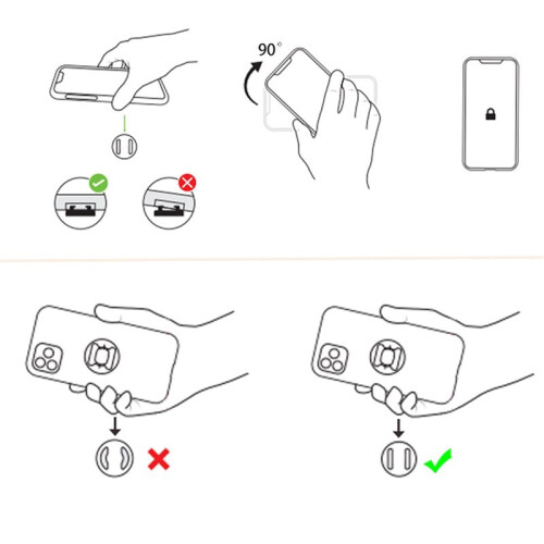 2X Universal Phone Adapter for Motorcycle Car Bicycle Connect Mobile Phone Adhesive Interface Quick Mount Stickers 2
