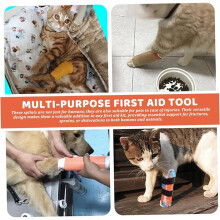 8-Piece Emergency Splint Set (4.3 X 18.1 Inches),with Integrated Aluminum Plate - for Sports, Home Use, First Aid, Pets