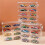 4X Car Display Box, 1:64 Scale, Suitable for Car Model Toys, 8-Compartment Shelf, Dustproof, Stackable Car Storage Box 4