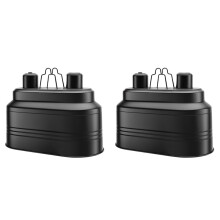 2X Dual Reptile Light Fixture, Max 160W Each Reptile Heat Lamp Fixture with Separate Switches,Fits Reptile Light US Plug