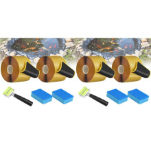 2 Set Pond Liner Seam Tape, Waterproof Seam Tape and Pieces Sponge and Roller, Self Adhesive Repair Tape