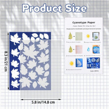 Sun Print Paper Kit, Cyanotype Paper, 64 Sheets Cyanotype Paper with 4 Sheet Acrylic Panel for Arts Crafts DIY Project