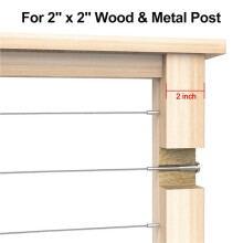 150 Pack Invisible Cable Railing Kit, T316 Stainless Steel 1/8In Invisible Receiver and Swage Stud End for Cable Railing
