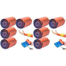 8-Piece Emergency Splint Set (4.3 X 18.1 Inches),with Integrated Aluminum Plate - for Sports, Home Use, First Aid, Pets
